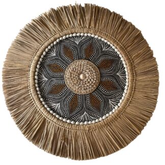 Raffia juju hat wall art